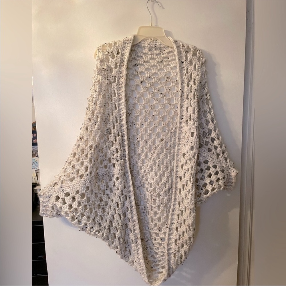 Handmade Crochet Granny Square Cardigan
- One Size